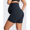 imageCRZ YOGA Womens Butterluxe Maternity Biker Shorts Over The Belly 4quot  Pregnancy Yoga Workout ActivewearTrue Navy