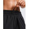 imageCRZ YOGA Womens Mid Waisted Running Shorts Liner  5 Quick Dry for Athletic Sport Workout Track with Zip PocketBlack
