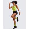 imageCRZ YOGA Womens Mid Waisted Running Shorts Liner  5 Quick Dry for Athletic Sport Workout Track with Zip PocketBlack