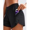 imageCRZ YOGA Womens Mid Waisted Running Shorts Liner  5 Quick Dry for Athletic Sport Workout Track with Zip PocketBlack
