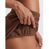 imageCRZ YOGA Womens Mid Waisted Running Shorts Liner  5 Quick Dry for Athletic Sport Workout Track with Zip PocketCoffee Brown