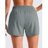 imageCRZ YOGA Womens Mid Waisted Running Shorts Liner  5 Quick Dry for Athletic Sport Workout Track with Zip PocketGrey Sage