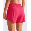 imageCRZ YOGA Womens Mid Waisted Running Shorts Liner  5 Quick Dry for Athletic Sport Workout Track with Zip PocketLip Gloss Pink