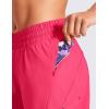 imageCRZ YOGA Womens Mid Waisted Running Shorts Liner  5 Quick Dry for Athletic Sport Workout Track with Zip PocketLip Gloss Pink