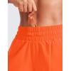 imageCRZ YOGA Womens Mid Waisted Running Shorts Liner  5 Quick Dry for Athletic Sport Workout Track with Zip PocketNeon Orange