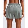 imageCRZ YOGA Womens Mid Waisted Running Shorts Liner  5 Quick Dry for Athletic Sport Workout Track with Zip PocketSterling