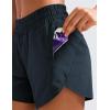 imageCRZ YOGA Womens Mid Waisted Running Shorts Liner  5 Quick Dry for Athletic Sport Workout Track with Zip PocketTrue Navy