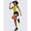 imageCRZ YOGA Womens Mid Waisted Running Shorts Liner  5 Quick Dry for Athletic Sport Workout Track with Zip PocketTrue Navy