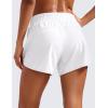 imageCRZ YOGA Womens Mid Waisted Running Shorts Liner  5 Quick Dry for Athletic Sport Workout Track with Zip PocketWhite