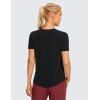 imageCRZ YOGA Womens Pima Cotton Short Sleeve Workout Shirts Casual Yoga TShirt Soft Athletic TopBlack