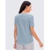 imageCRZ YOGA Womens Pima Cotton Short Sleeve Workout Shirts Casual Yoga TShirt Soft Athletic TopCambric Blue
