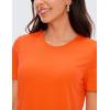 imageCRZ YOGA Womens Pima Cotton Short Sleeve Workout Shirts Casual Yoga TShirt Soft Athletic TopCoral