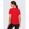 imageCRZ YOGA Womens Pima Cotton Short Sleeve Workout Shirts Casual Yoga TShirt Soft Athletic TopFestival Red