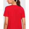 imageCRZ YOGA Womens Pima Cotton Short Sleeve Workout Shirts Casual Yoga TShirt Soft Athletic TopFestival Red