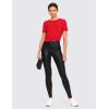 imageCRZ YOGA Womens Pima Cotton Short Sleeve Workout Shirts Casual Yoga TShirt Soft Athletic TopFestival Red