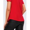 imageCRZ YOGA Womens Pima Cotton Short Sleeve Workout Shirts Casual Yoga TShirt Soft Athletic TopFestival Red