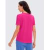imageCRZ YOGA Womens Pima Cotton Short Sleeve Workout Shirts Casual Yoga TShirt Soft Athletic TopGranita Pink