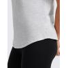 imageCRZ YOGA Womens Pima Cotton Short Sleeve Workout Shirts Casual Yoga TShirt Soft Athletic TopLight Grey Heather