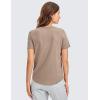 imageCRZ YOGA Womens Pima Cotton Short Sleeve Workout Shirts Casual Yoga TShirt Soft Athletic TopMortar Color