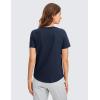 imageCRZ YOGA Womens Pima Cotton Short Sleeve Workout Shirts Casual Yoga TShirt Soft Athletic TopNavy