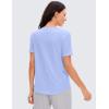 imageCRZ YOGA Womens Pima Cotton Short Sleeve Workout Shirts Casual Yoga TShirt Soft Athletic TopPeriwinkle Purple