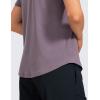 imageCRZ YOGA Womens Pima Cotton Short Sleeve Workout Shirts Casual Yoga TShirt Soft Athletic TopPurple Gray