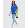 imageCRZ YOGA Womens Pima Cotton Short Sleeve Workout Shirts Casual Yoga TShirt Soft Athletic TopStrong Blue