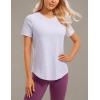 imageCRZ YOGA Womens Pima Cotton Short Sleeve Workout Shirts Casual Yoga TShirt Soft Athletic TopViolet Ash