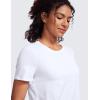 imageCRZ YOGA Womens Pima Cotton Short Sleeve Workout Shirts Casual Yoga TShirt Soft Athletic TopWhite