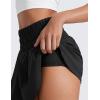 imageCRZ YOGA Athletic Shorts for Women High Waisted Flowy Ruffle Skirt Overlay for Workout Running Tennis with Zip PocketBlack