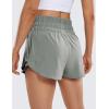 imageCRZ YOGA Athletic Shorts for Women High Waisted Flowy Ruffle Skirt Overlay for Workout Running Tennis with Zip PocketSterling