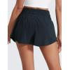imageCRZ YOGA Athletic Shorts for Women High Waisted Flowy Ruffle Skirt Overlay for Workout Running Tennis with Zip PocketTrue Navy