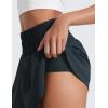 imageCRZ YOGA Athletic Shorts for Women High Waisted Flowy Ruffle Skirt Overlay for Workout Running Tennis with Zip PocketTrue Navy