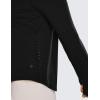 imageCRZ YOGA Lightweight Long Sleeve Workout Shirts for Women Gym Running Fall Tshirts High Neck Athletic Training TopsBlack
