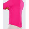 imageCRZ YOGA Lightweight Long Sleeve Workout Shirts for Women Gym Running Fall Tshirts High Neck Athletic Training TopsGranita Pink