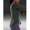 imageCRZ YOGA Lightweight Long Sleeve Workout Shirts for Women Gym Running Fall Tshirts High Neck Athletic Training TopsGrey Sage