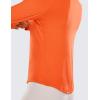 imageCRZ YOGA Lightweight Long Sleeve Workout Shirts for Women Gym Running Fall Tshirts High Neck Athletic Training TopsSweet Orange