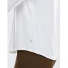 imageCRZ YOGA Lightweight Long Sleeve Workout Shirts for Women Gym Running Fall Tshirts High Neck Athletic Training TopsWhite