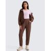 imageCRZ YOGA SoftAura Sweatpants Women Modal Joggers High Waisted Lounge Travel Casual Sweat Pants with Pockets Cinch BottomCoffee Brown