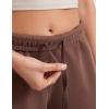 imageCRZ YOGA SoftAura Sweatpants Women Modal Joggers High Waisted Lounge Travel Casual Sweat Pants with Pockets Cinch BottomCoffee Brown