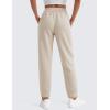 imageCRZ YOGA SoftAura Sweatpants Women Modal Joggers High Waisted Lounge Travel Casual Sweat Pants with Pockets Cinch BottomMojave Tan