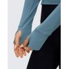 imageCRZ YOGA Womens Butterluxe Long Sleeve Workout Shirts Half Quarter Zip Sweatshirt Athletic Crop Tops Collared TShirtsBlue Ashes