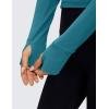 imageCRZ YOGA Womens Butterluxe Long Sleeve Workout Shirts Half Quarter Zip Sweatshirt Athletic Crop Tops Collared TShirtsBorealis Green