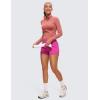 imageCRZ YOGA Womens Butterluxe Long Sleeve Workout Shirts Half Quarter Zip Sweatshirt Athletic Crop Tops Collared TShirtsBriar Rose
