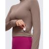 imageCRZ YOGA Womens Butterluxe Long Sleeve Workout Shirts Half Quarter Zip Sweatshirt Athletic Crop Tops Collared TShirtsBrown Purple