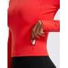 imageCRZ YOGA Womens Butterluxe Long Sleeve Workout Shirts Half Quarter Zip Sweatshirt Athletic Crop Tops Collared TShirtsDeep Red