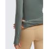 imageCRZ YOGA Womens Butterluxe Long Sleeve Workout Shirts Half Quarter Zip Sweatshirt Athletic Crop Tops Collared TShirtsGrey Sage