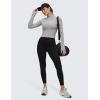 imageCRZ YOGA Womens Butterluxe Long Sleeve Workout Shirts Half Quarter Zip Sweatshirt Athletic Crop Tops Collared TShirtsGull Gray