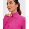 imageCRZ YOGA Womens Butterluxe Long Sleeve Workout Shirts Half Quarter Zip Sweatshirt Athletic Crop Tops Collared TShirtsHibiscus Purple