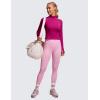 imageCRZ YOGA Womens Butterluxe Long Sleeve Workout Shirts Half Quarter Zip Sweatshirt Athletic Crop Tops Collared TShirtsMagenta Purple